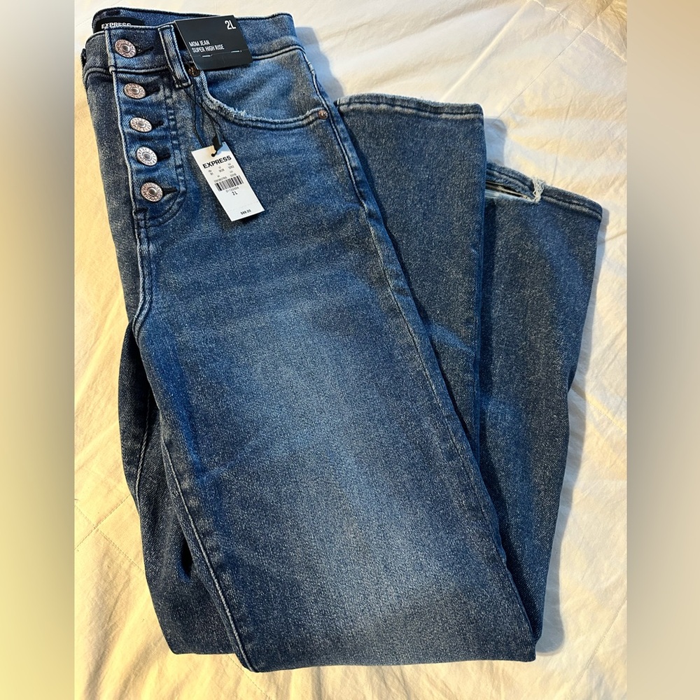 Express Mom Jean Super High Rise 2L NWT